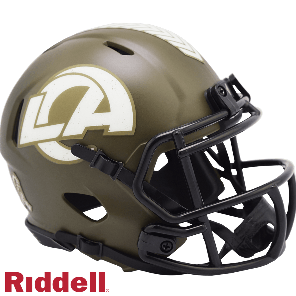 Salute to Service Helmets Los Angeles Rams Helmet Riddell Replica Mini Speed Style Salute To Service 095855633794