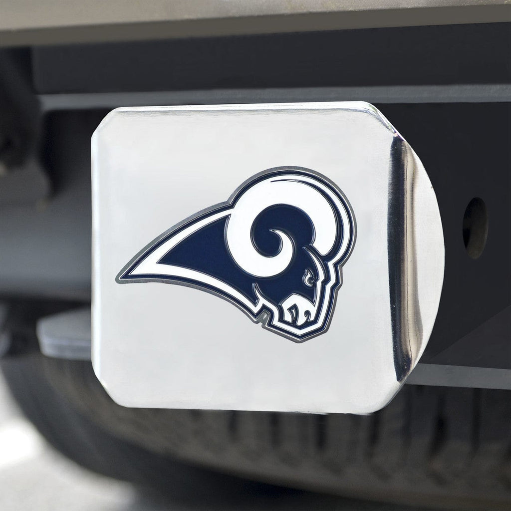 Auto Hitch Covers Los Angeles Rams Hitch Cover Color Emblem on Chrome 842281125764