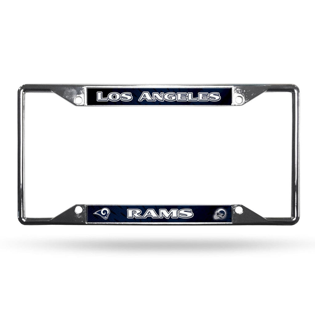 License Frame Chrome EZ Los Angeles Rams License Plate Frame Chrome EZ View New 767345351975