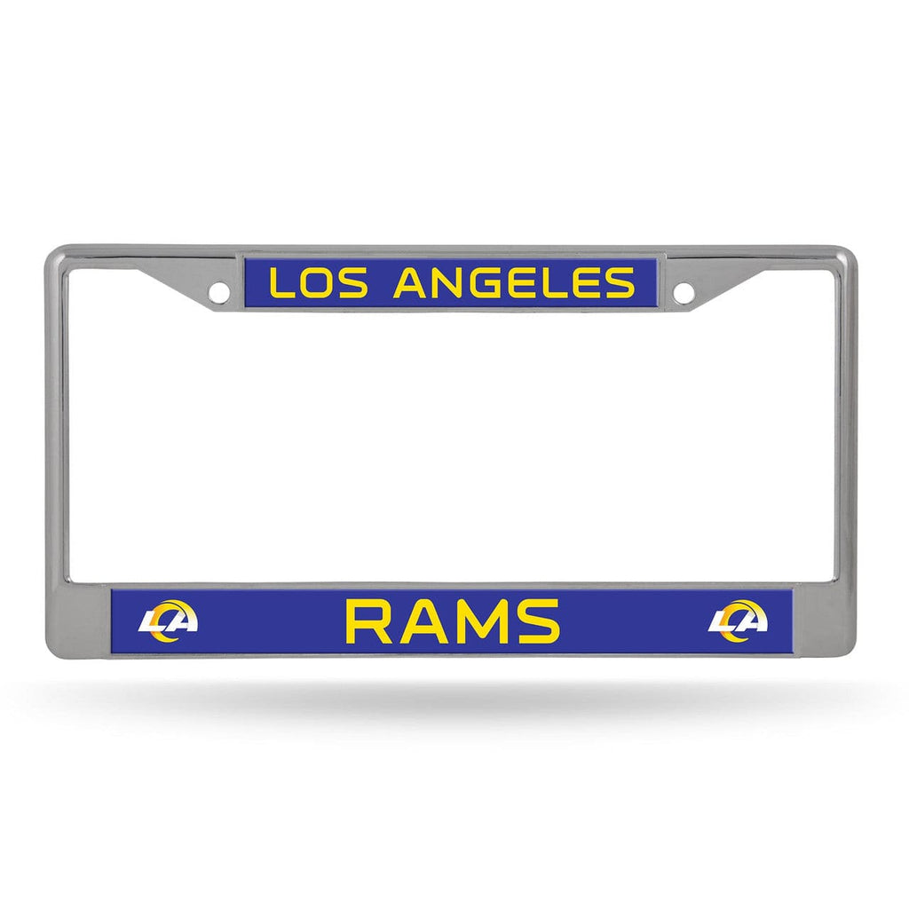 License Frame Chrome Los Angeles Rams License Plate Frame Chrome Printed Insert 767345824882
