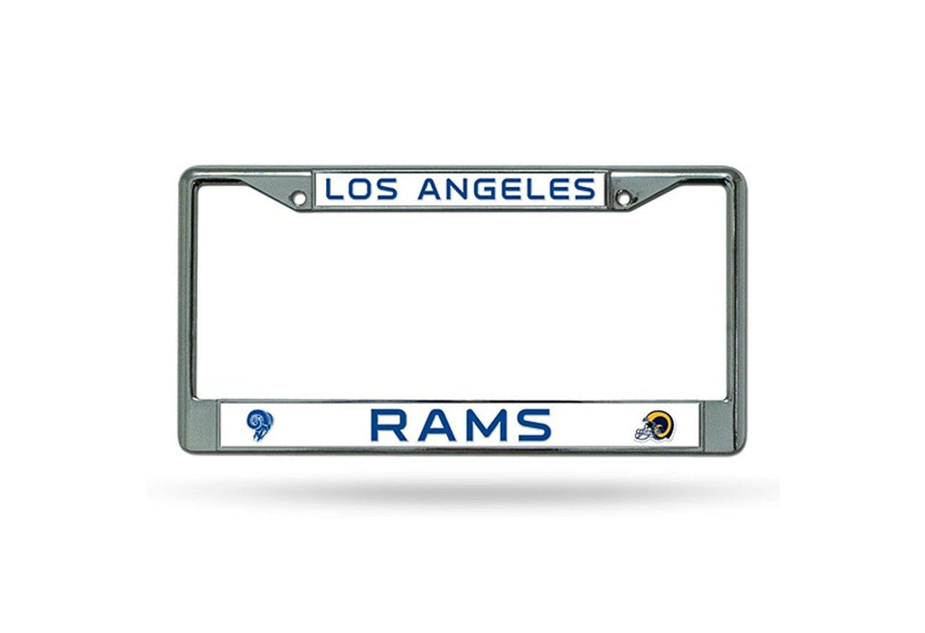 License Frame Chrome Los Angeles Rams License Plate Frame Chrome Retro Design - Special Order 767345203694