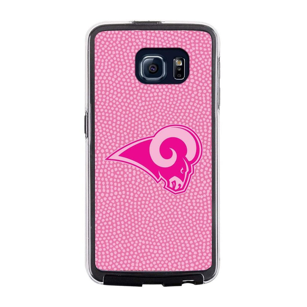 Los Angeles Rams Los Angeles Rams Phone Case Pink Football Pebble Grain Feel Samsung Galaxy S6 CO 637057008439