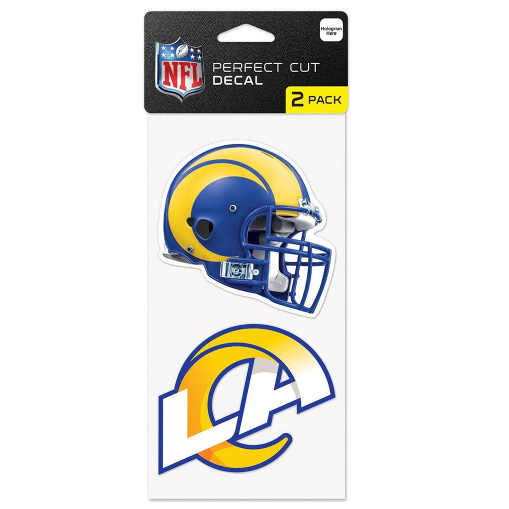 Decal 4x4 Perfect Cut Set of 2 Los Angeles Rams Set of 2 Die Cut Decals 032085475855