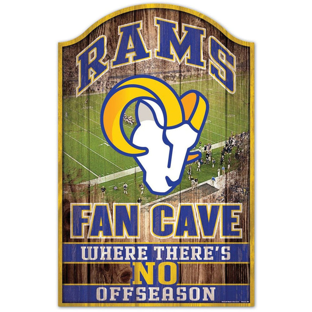 Los Angeles Rams Los Angeles Rams Sign 11x17 Wood Fan Cave Design 032085060594