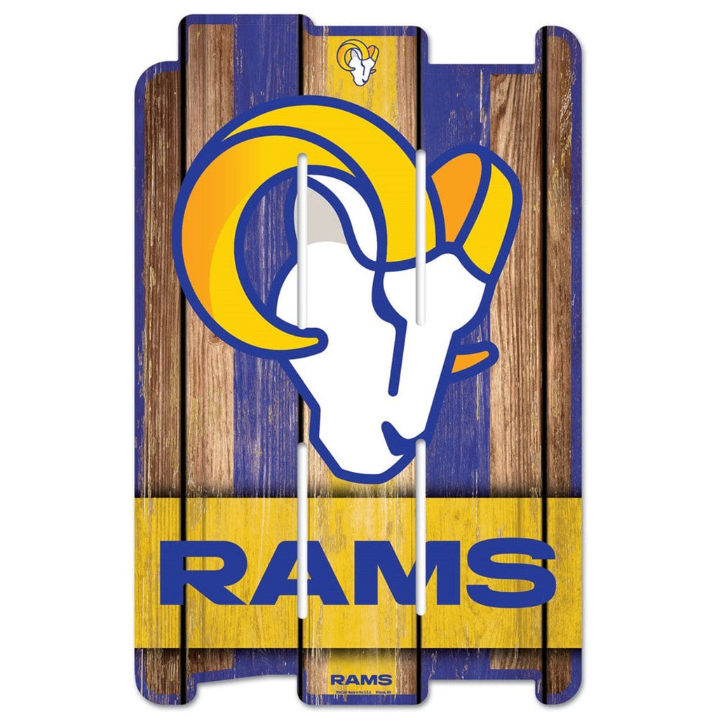 Sign 11x17 Fence Los Angeles Rams Sign 11x17 Wood Fence Style 032085113924