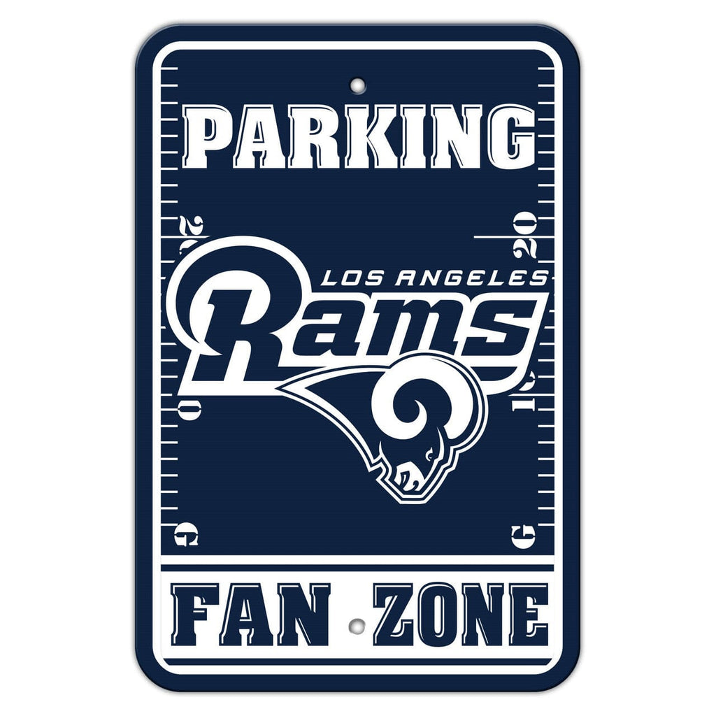 Los Angeles Rams Los Angeles Rams Sign 12x18 Plastic Fan Zone Parking Style Blue and White Logo CO 023245922500