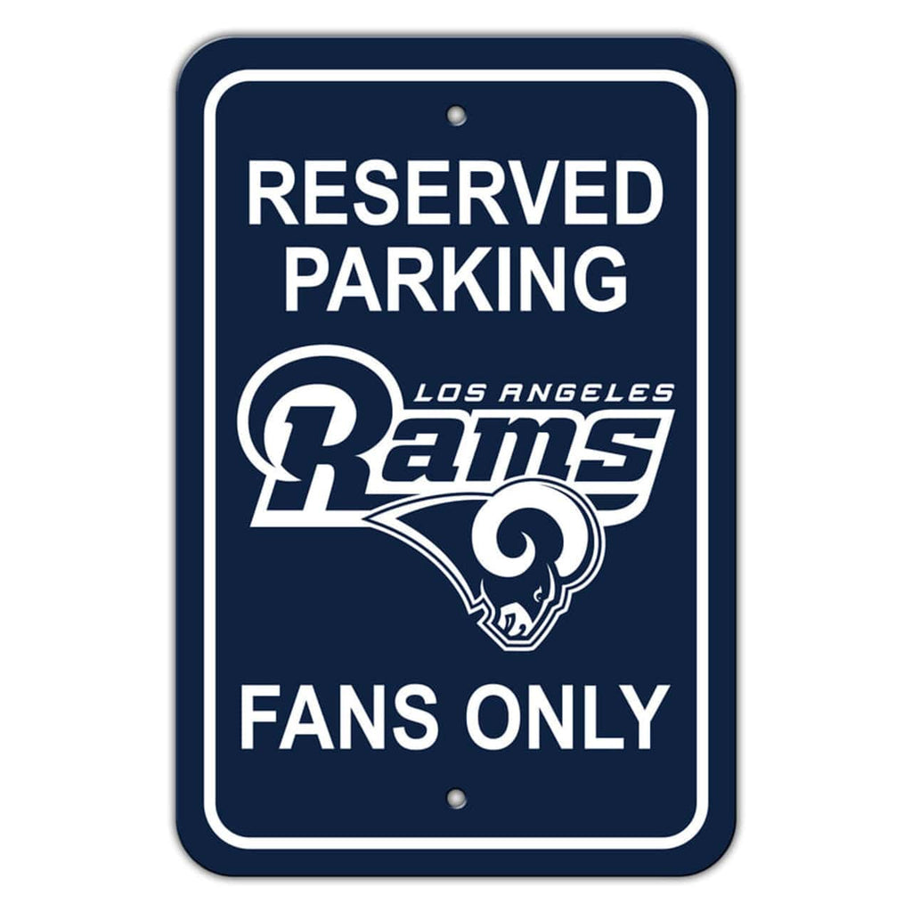 Los Angeles Rams Los Angeles Rams Sign 12x18 Plastic Reserved Parking Style Alternate CO 023245902502