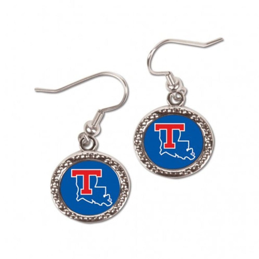 Louisiana Tech Bulldogs Louisiana Tech Bulldogs Earrings Round Style - Special Order 032085427342