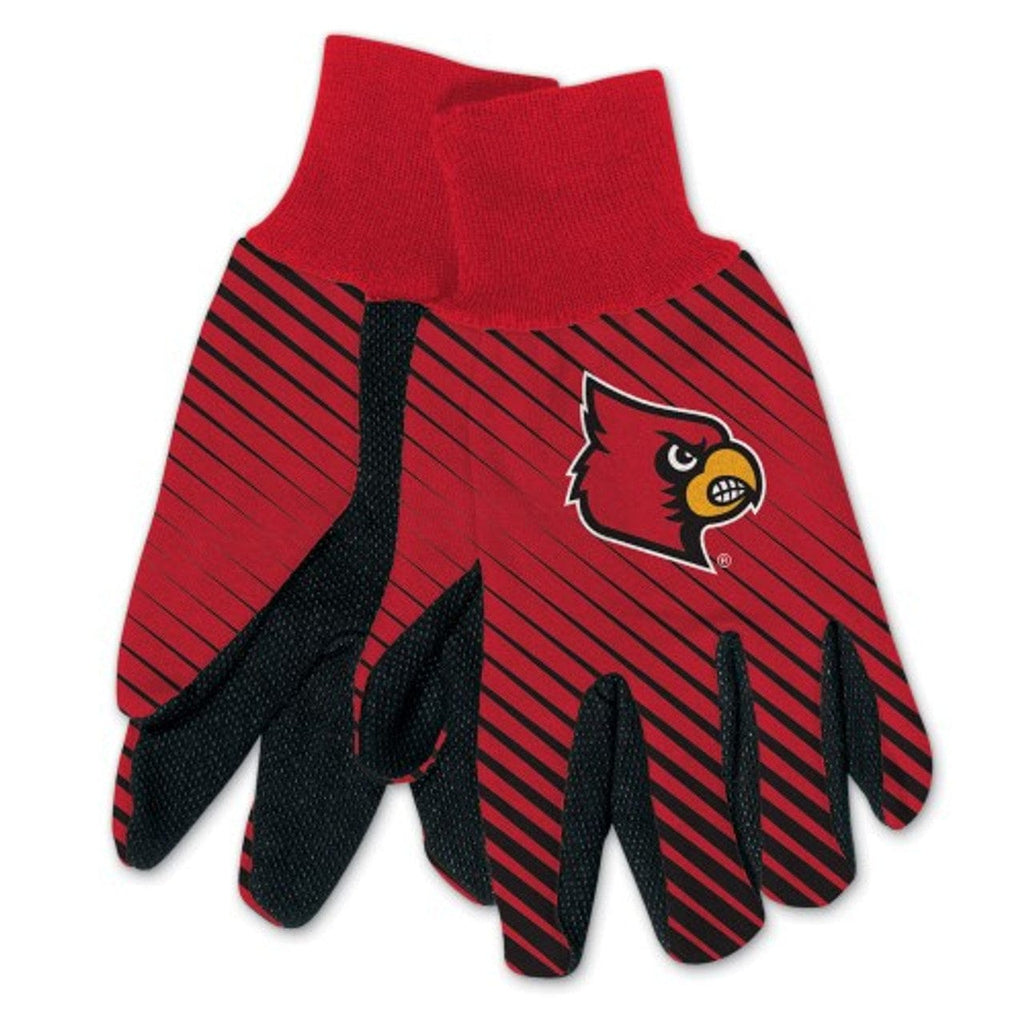 Louisville Cardinals Louisville Cardinals Gloves Two Tone Style Adult Size Special Order 099606943378