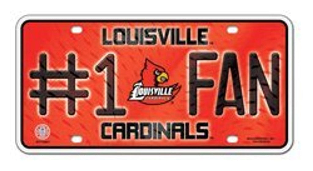 License Plate #1 Fan Louisville Cardinals License Plate #1 Fan - Special Order 094746303068