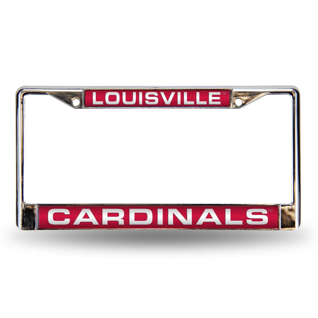 Louisville Cardinals Louisville Cardinals License Plate Frame Laser Cut Chrome Special Order 094746403942