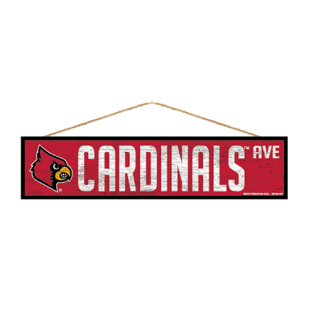 Sign 4x17 Avenue Louisville Cardinals Sign 4x17 Wood Avenue Design - Special Order 032085900432