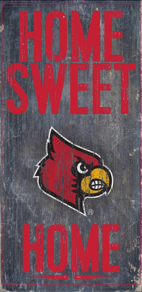 Sign 6x12 Home Sweet Home Louisville Cardinals Wood Sign - Home Sweet Home 6x12 - Special Order 878460126307