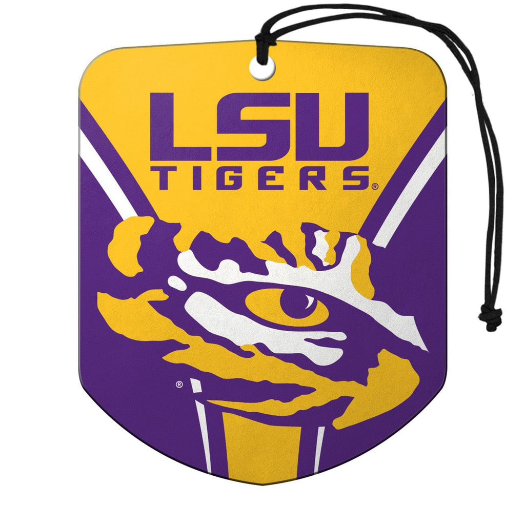 Air Fresheners LSU Tigers Air Freshener Shield Design 2 Pack 681620556308