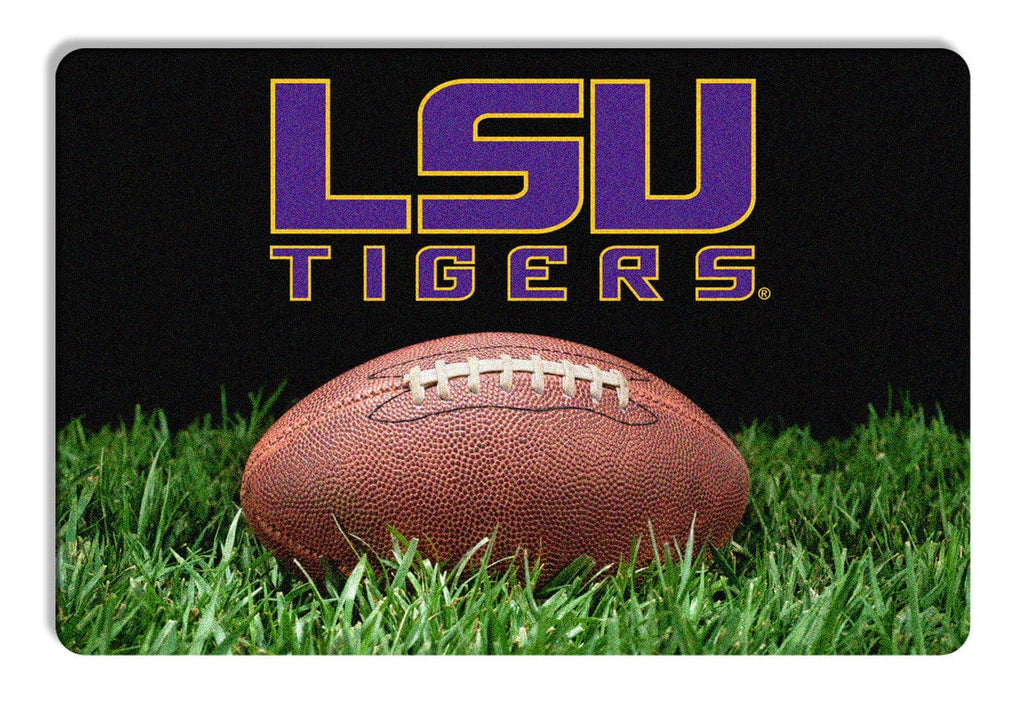 Pet Fan Gear Bowl Mat LSU Tigers Classic  Football Pet Bowl Mat - L 844214078925