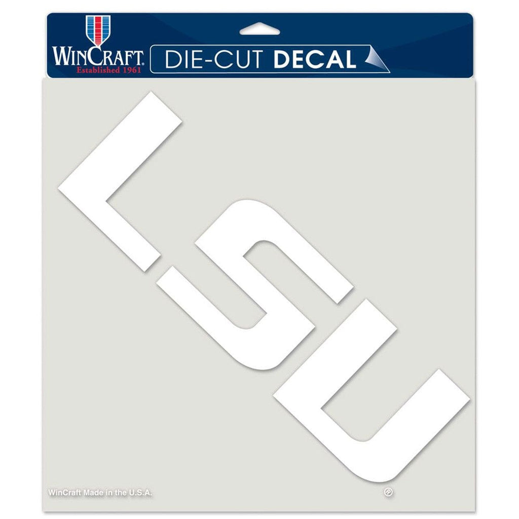Decal 8x8 Perfect Cut White LSU Tigers Decal 8x8 Die Cut White 032085257963