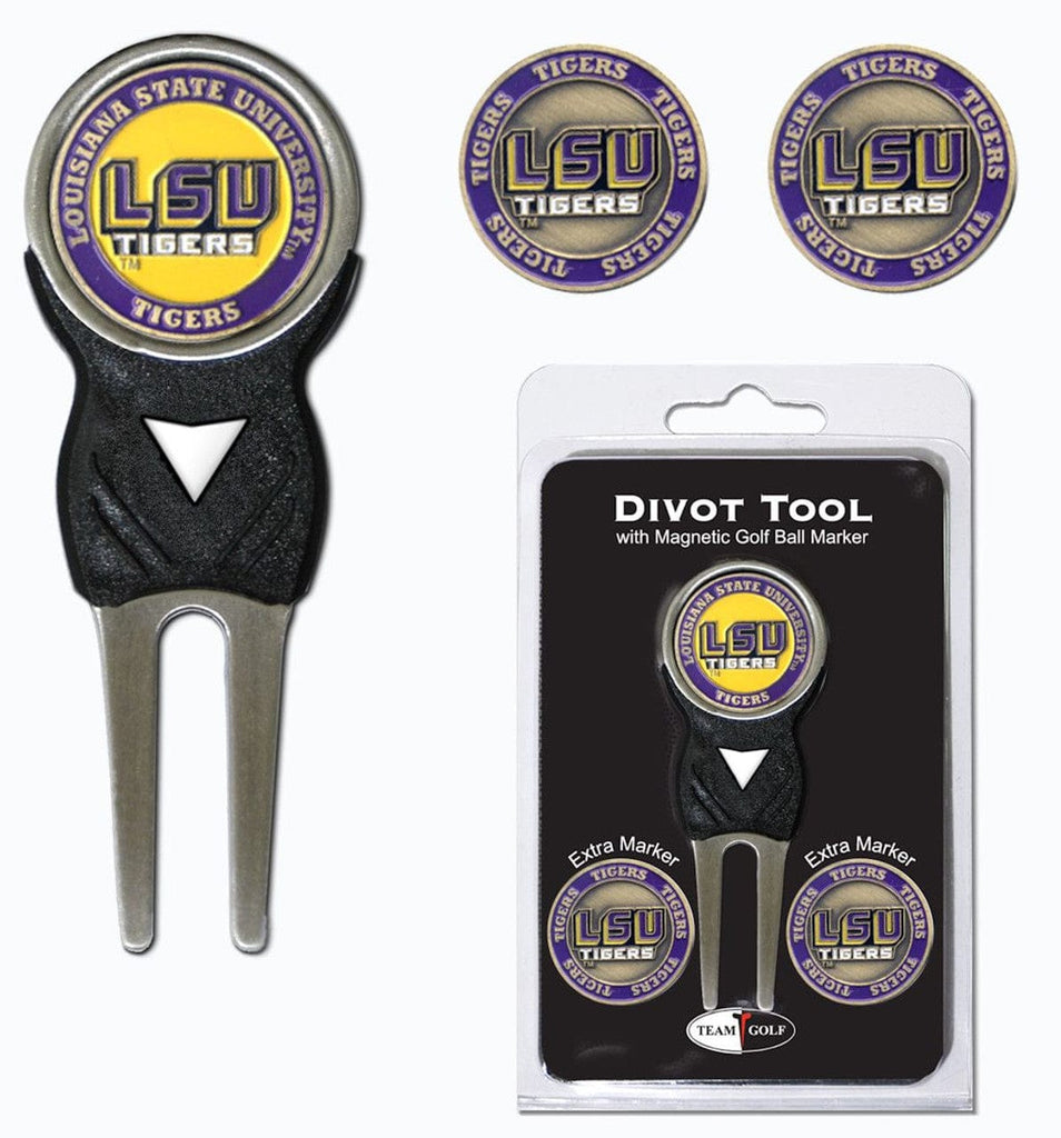 Golf Divot Tool with 3 Markers LSU Tigers Golf Divot Tool with 3 Markers - Special Order 637556220455