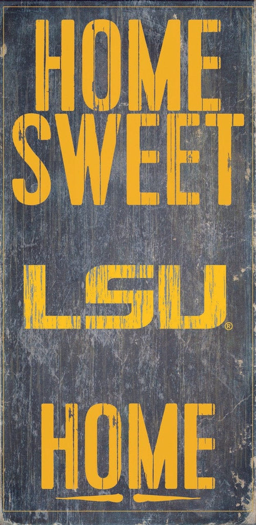 Sign 6x12 Home Sweet Home LSU Tigers Wood Sign - Home Sweet Home 6"x12" 878460048098