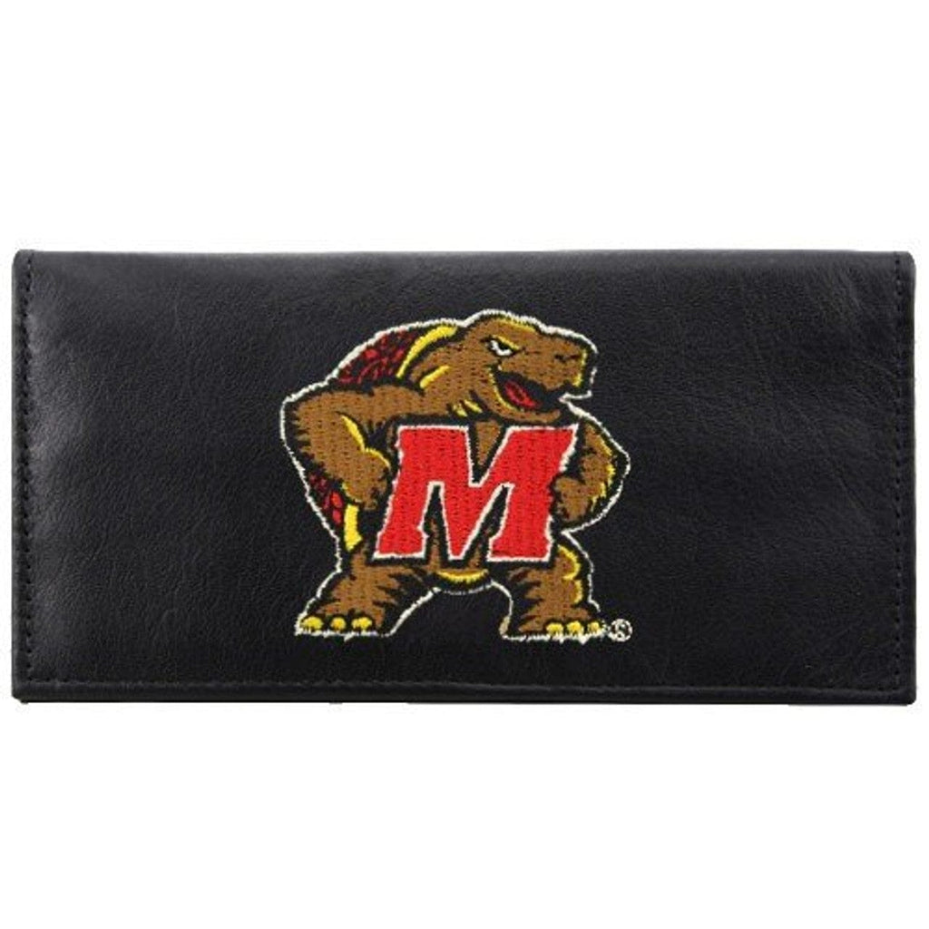 Maryland Terrapins Maryland Terrapins Checkbook Cover Embroidered Leather CO 024994335214