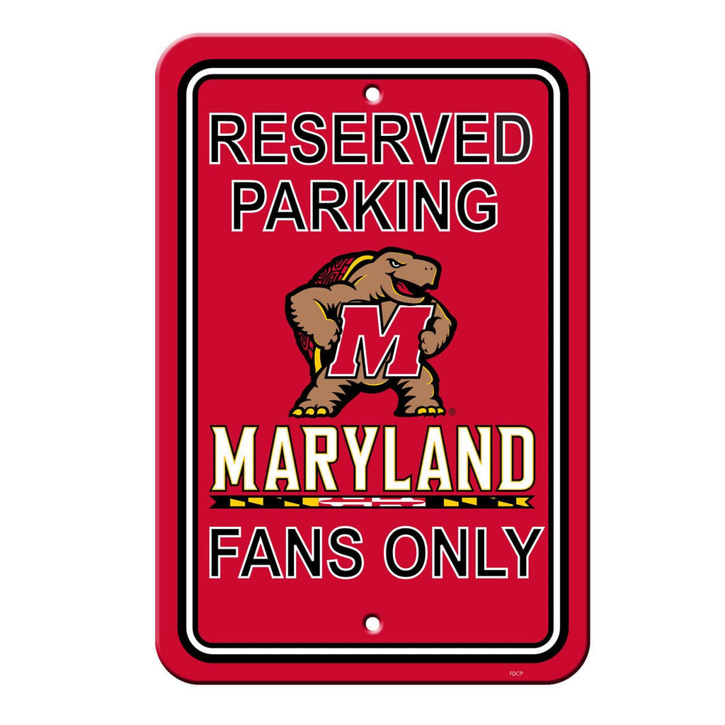 Maryland Terrapins Maryland Terrapins Sign 12x18 Plastic Reserved Parking Style CO 023245502368