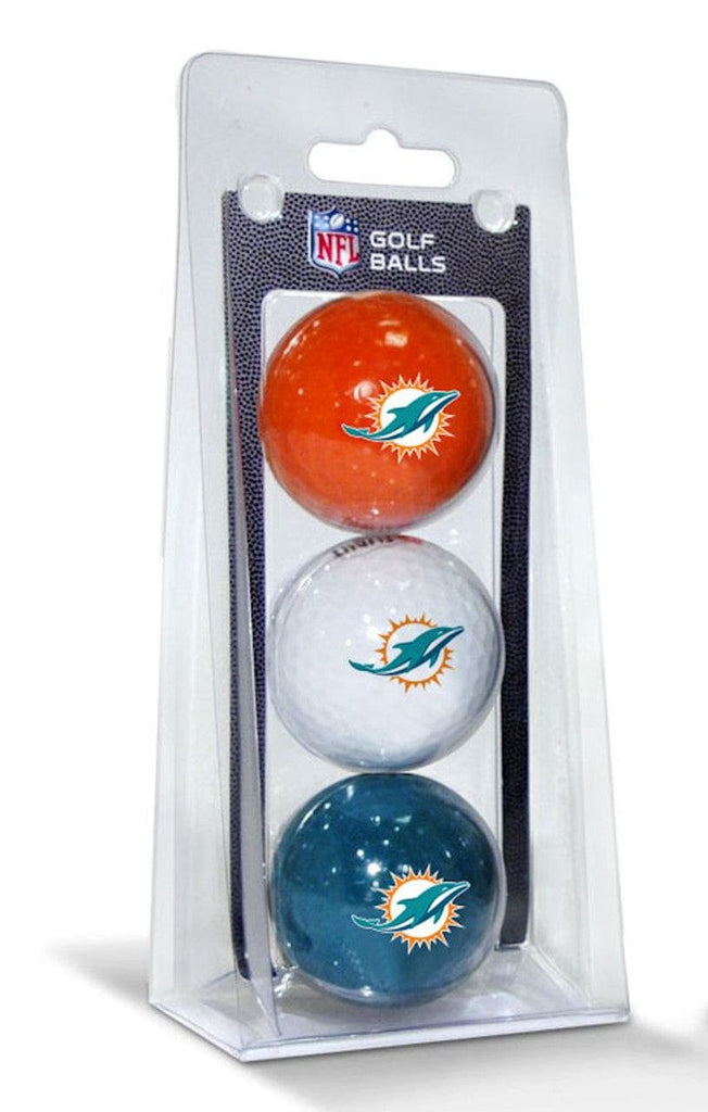 Golf Balls 3 Pack Miami Dolphins 3 Pack of Golf Balls 637556315052