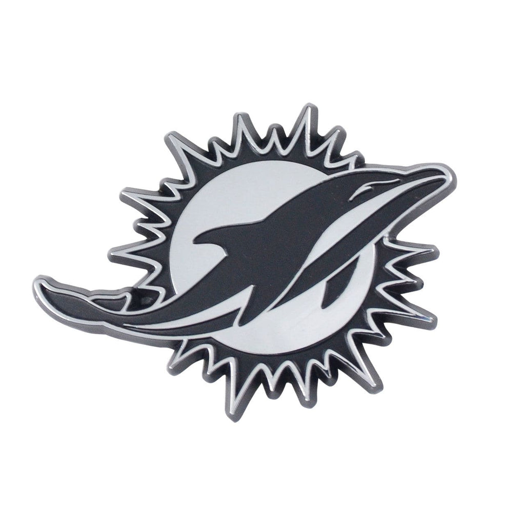 Miami Dolphins Miami Dolphins Auto Emblem Premium Metal Chrome 842989056018