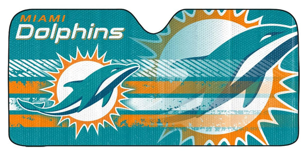 Auto Sun Shade Miami Dolphins Auto Sun Shade - 59"x27" 681620801163