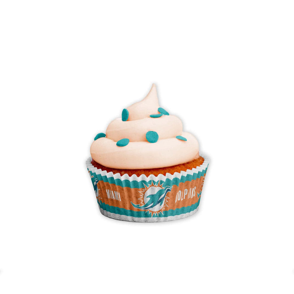 Baking Cups Miami Dolphins Baking Cups Large 50 Pack 771831272170