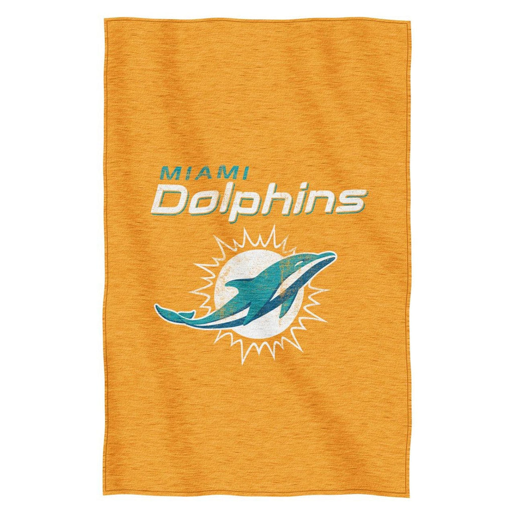 Blankets Polyester Miami Dolphins Blanket 54x84 Sweatshirt Script Design 087918684164