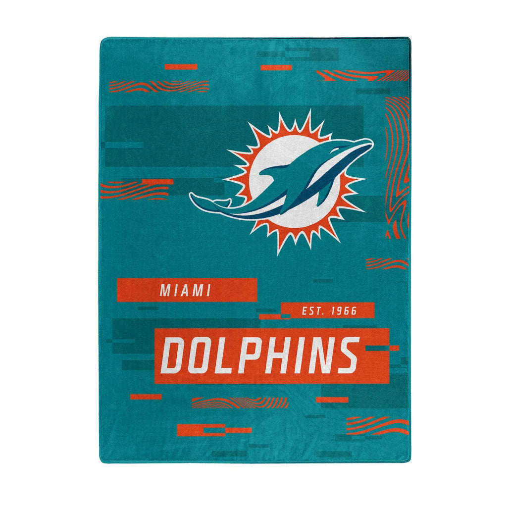 Blankets Miami Dolphins Blanket 60x80 Raschel Digitize Design 190604333380