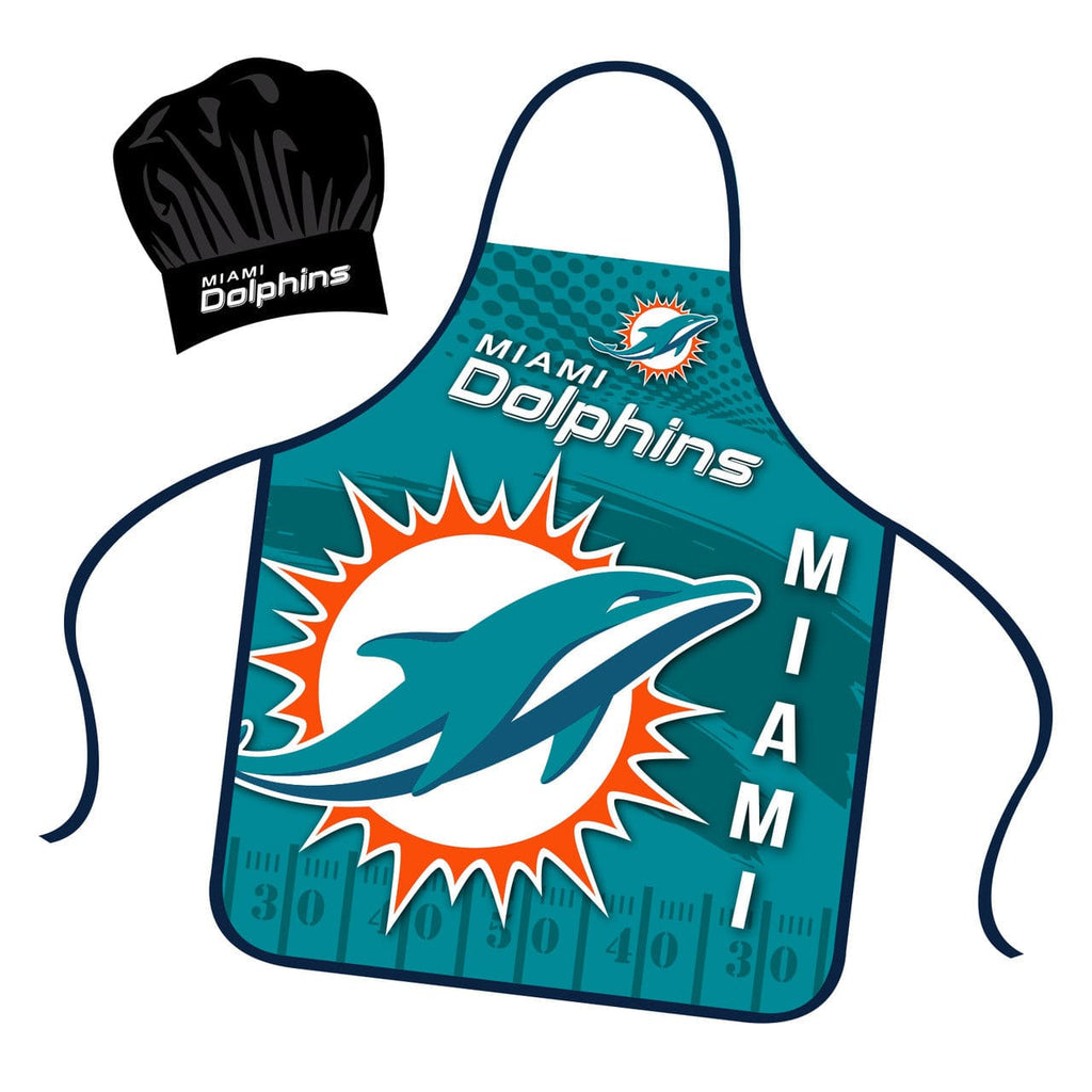 Chef Hat and Apron Sets Miami Dolphins Chef Hat and Apron Set 194688000312