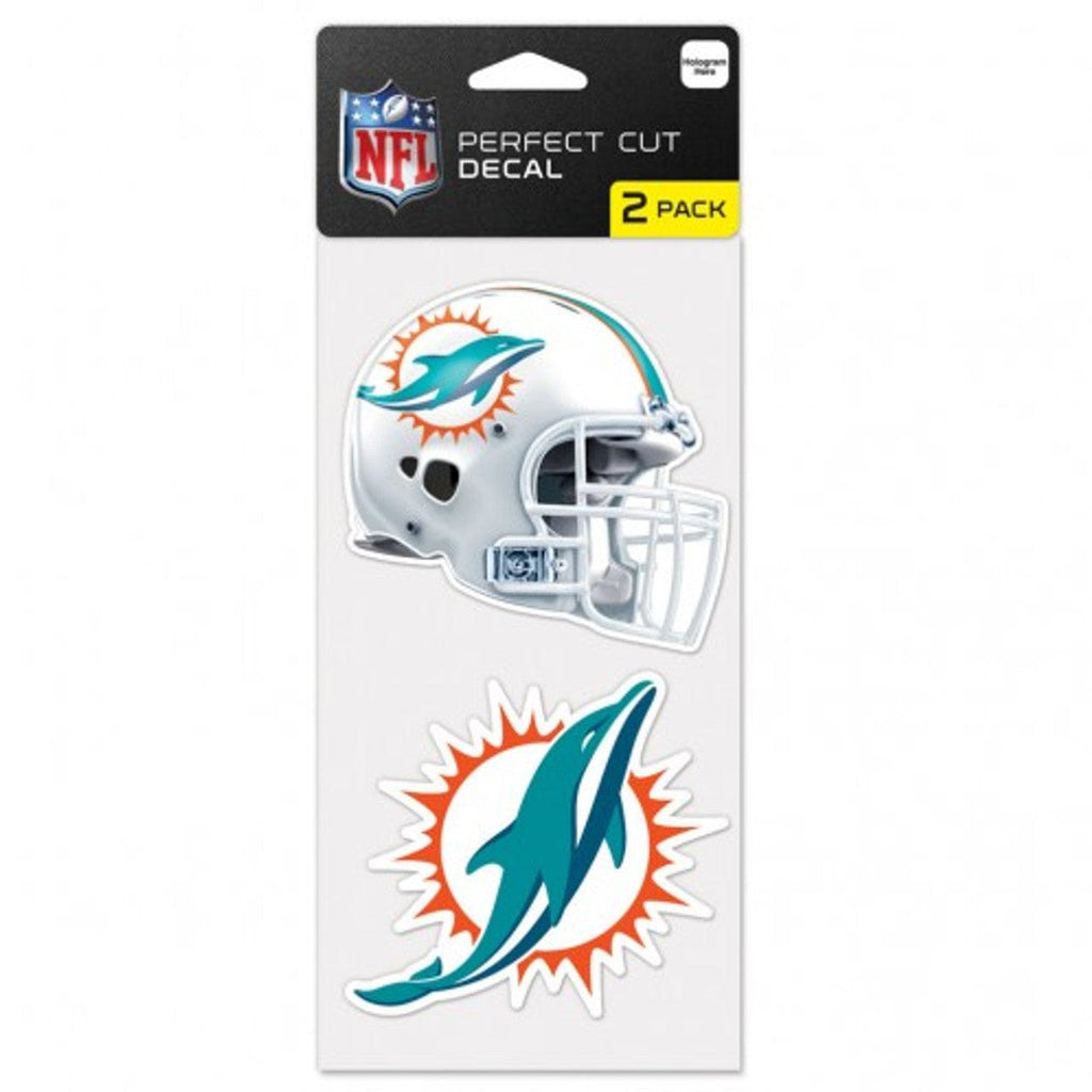 Decal 4x4 Perfect Cut Set of 2 Miami Dolphins Decal 4x4 Perfect Cut Set of 2 032085475732