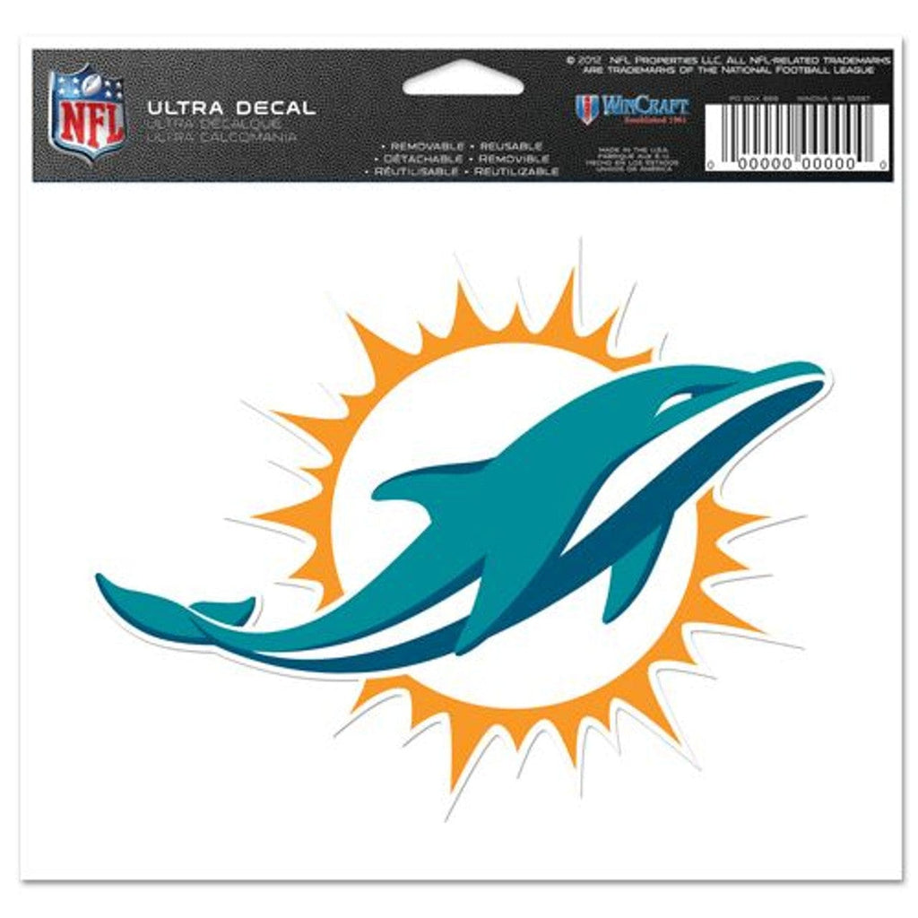 Decal 5x6 Multi Use Color Miami Dolphins Decal 5x6 Ultra Color 032085392428