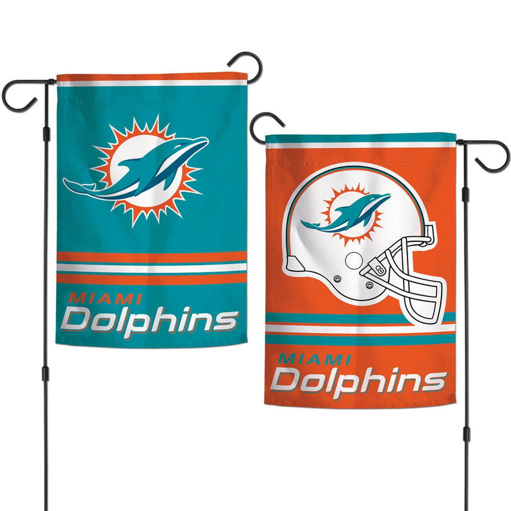 Flags 12x18 Miami Dolphins Flag 12x18 Garden Style 2 Sided 032085083722