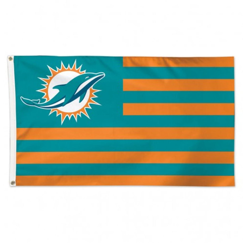 Flag 3x5 Miami Dolphins Flag 3x5 Deluxe Americana Design 032085672582