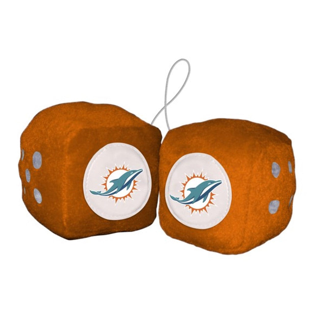 Fuzzy Dice Miami Dolphins Fuzzy Dice 681620022162