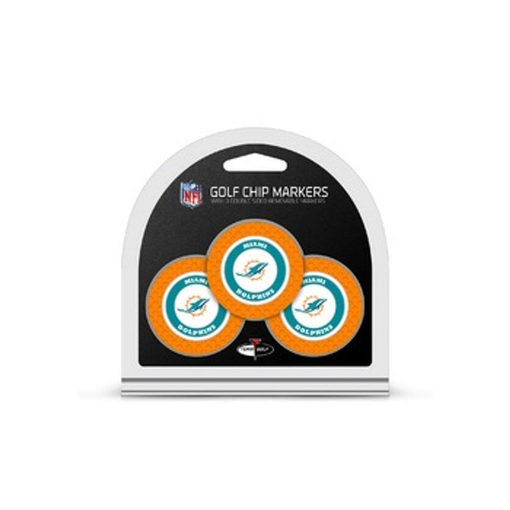 Golf Chip with Marker 3 Pack Miami Dolphins Golf Chip with Marker 3 Pack 637556315885