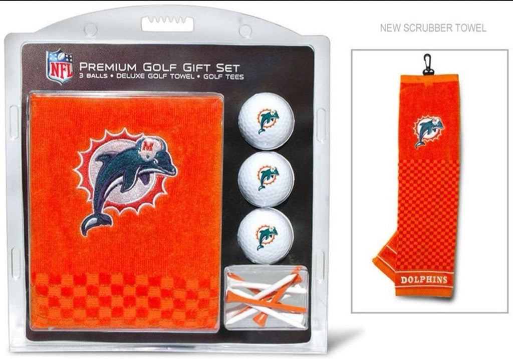 Golf Gift Set with Towel Miami Dolphins Golf Gift Set with Embroidered Towel 637556315205