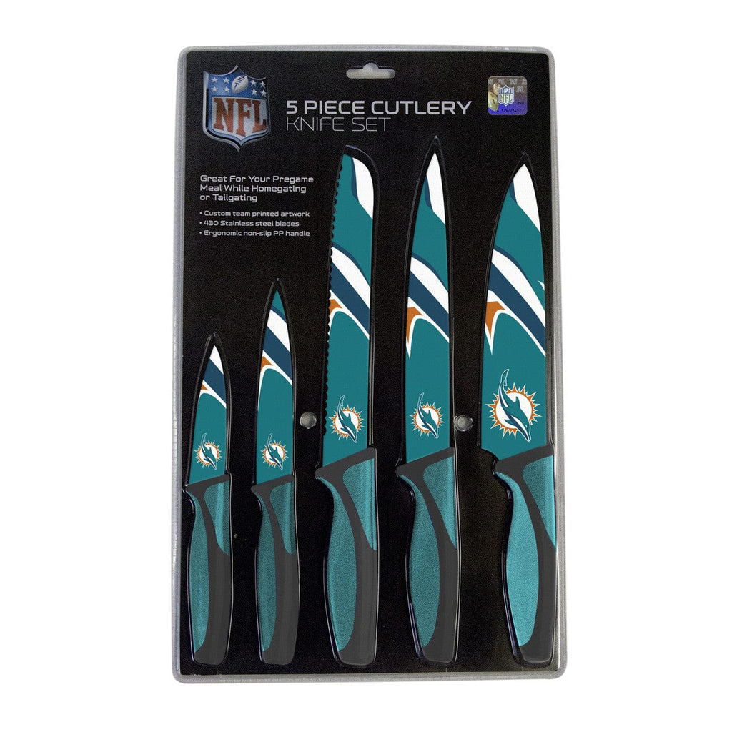 Knife Set Kitchen 5 Pack Miami Dolphins Knife Set - Kitchen - 5 Pack 771831112179