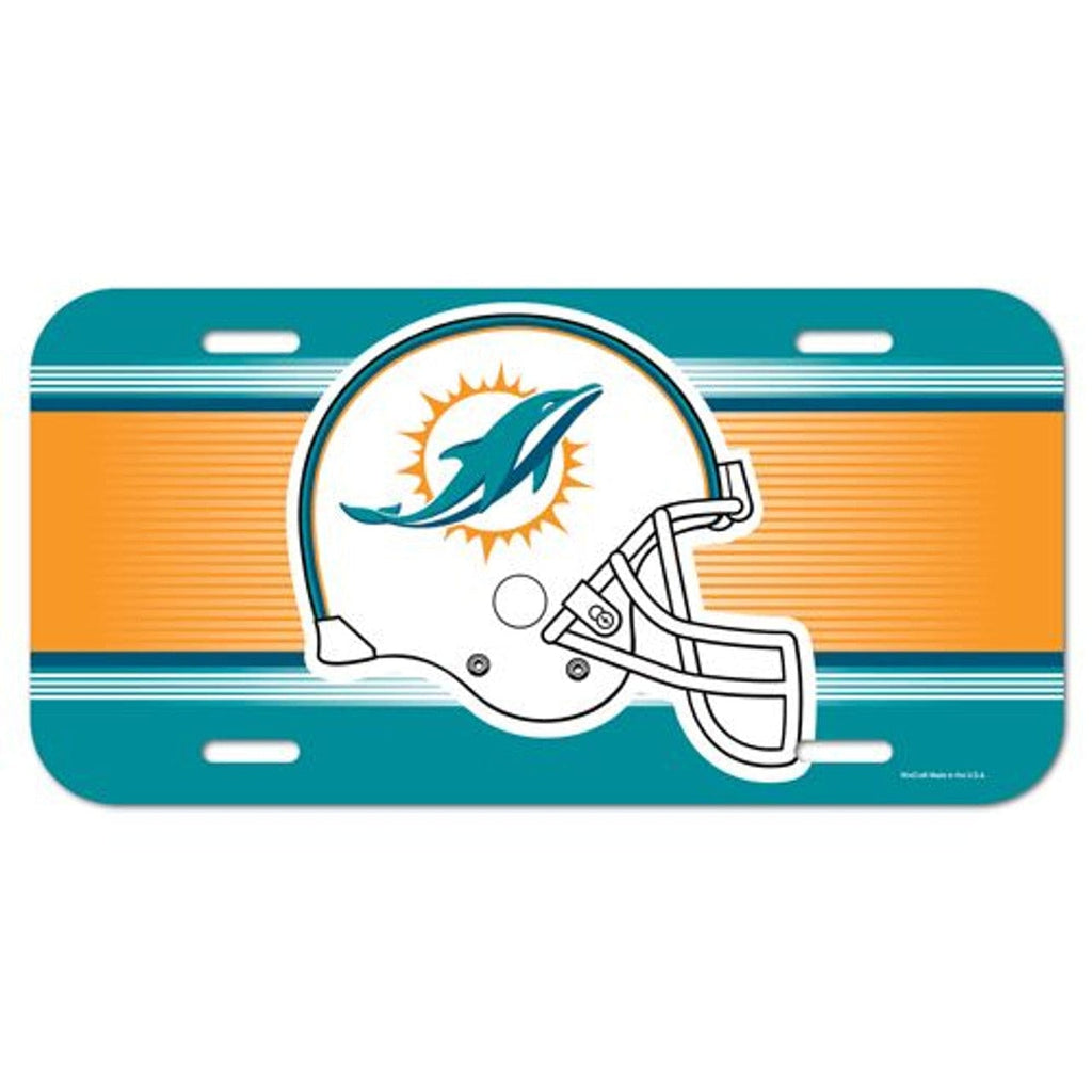 License Plate Plastic Miami Dolphins License Plate 032085840899