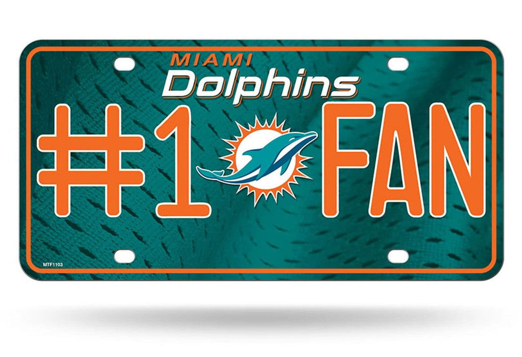 License Plate #1 Fan Miami Dolphins License Plate #1 Fan 767345485151