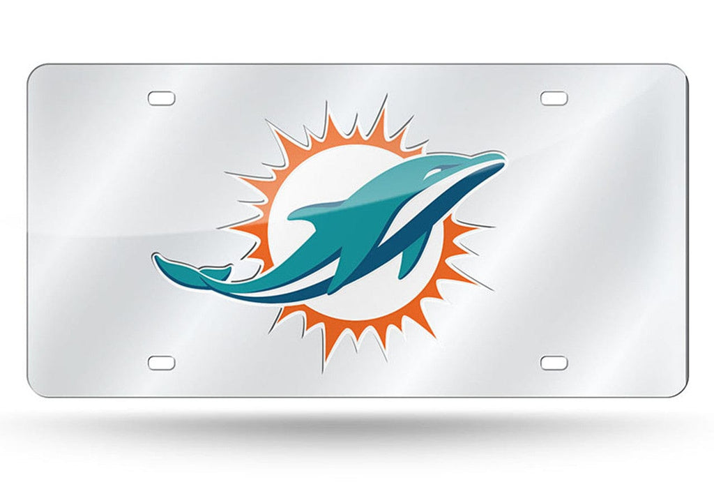 License Plate Laser Cut Miami Dolphins License Plate Laser Cut Silver 767345484918