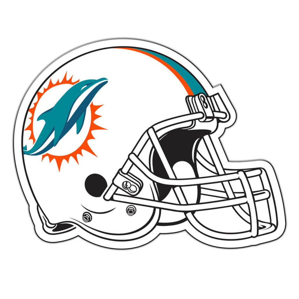 Miami Dolphins Miami Dolphins Magnet Car Style 12 Inch Helmet Design CO 023245987370