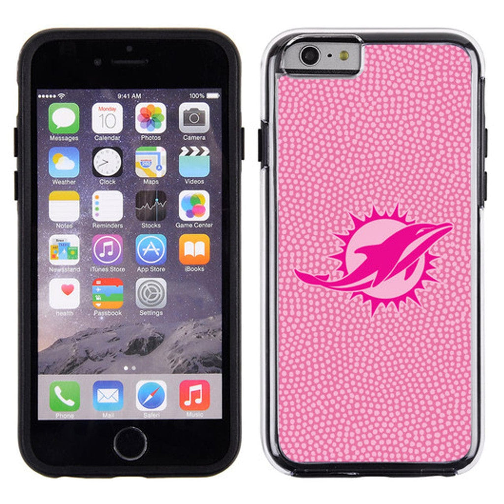 Miami Dolphins Miami Dolphins Phone Case Pink Football Pebble Grain Feel iPhone 6 Case CO 637057001645