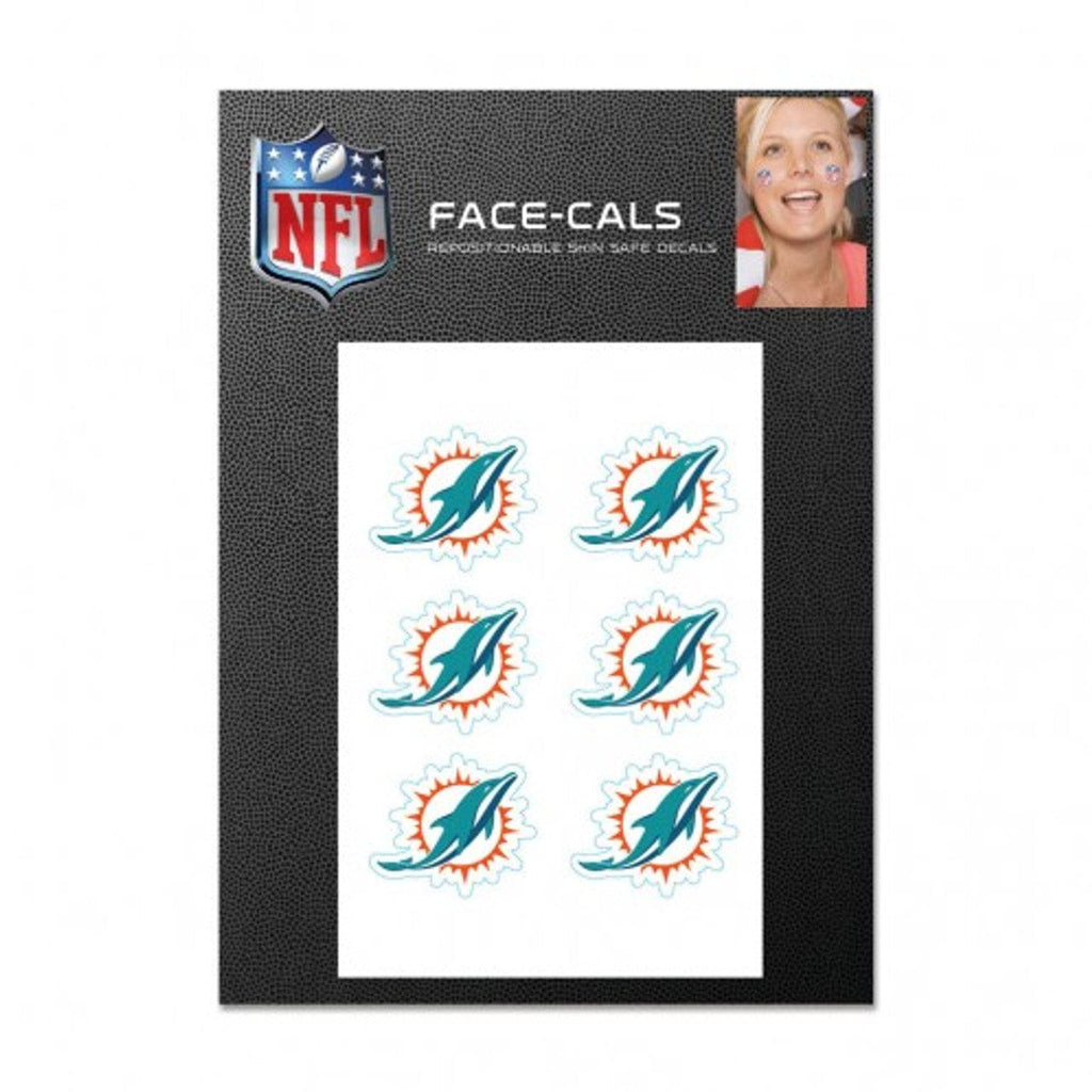 Face Cals Miami Dolphins Tattoo Face Cals 614934762004