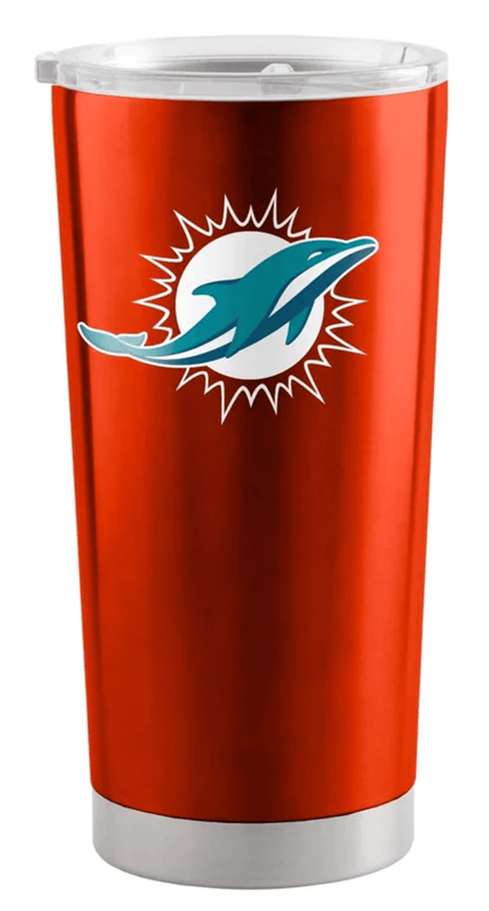 Drinkware Miami Dolphins Travel Tumbler 20oz Stainless Steel 806293667209