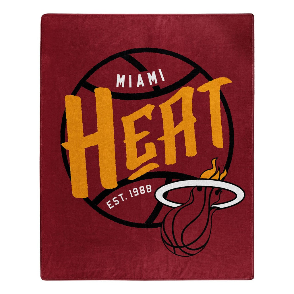 Blankets 50x60 Raschel Miami Heat Blanket 50x60 Raschel Blacktop Design - Special Order 190604161778