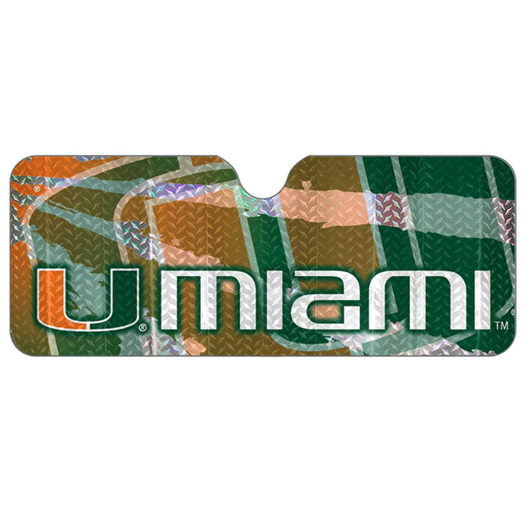 Auto Sun Shade Miami Hurricanes Auto Sun Shade 59x27 681620264340