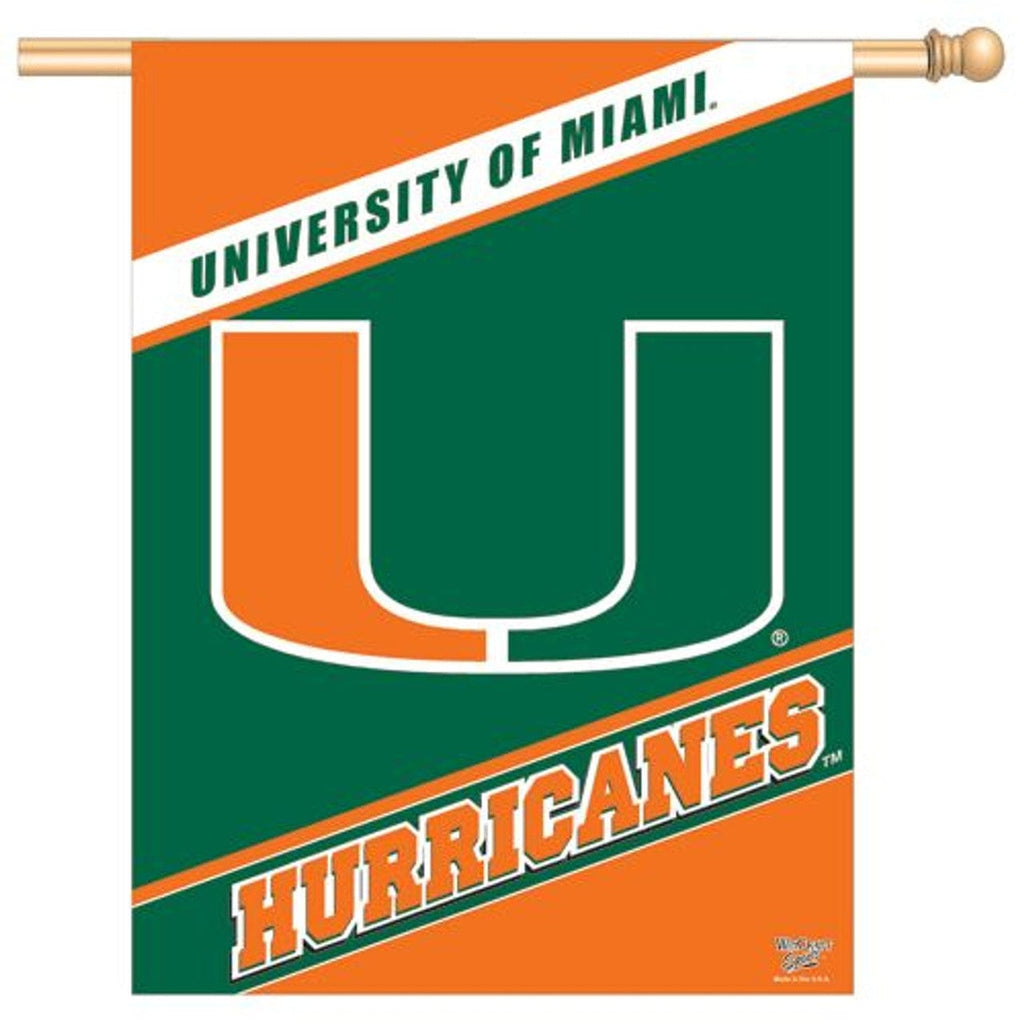 Banner 28x40 Miami Hurricanes Banner 28x40 Vertical 032085863973