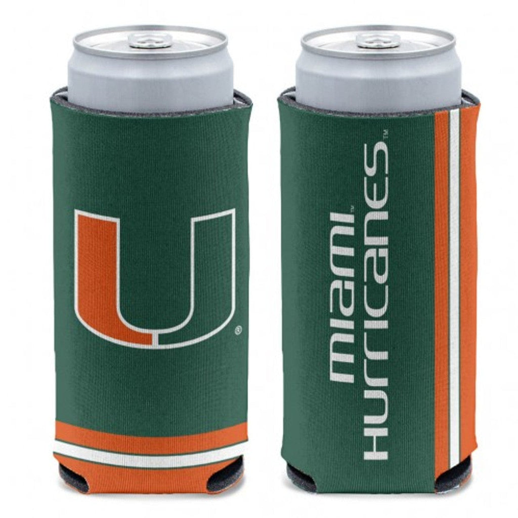 Slim Can Coolers Miami Hurricanes Can Cooler Slim Can Design 194166078055